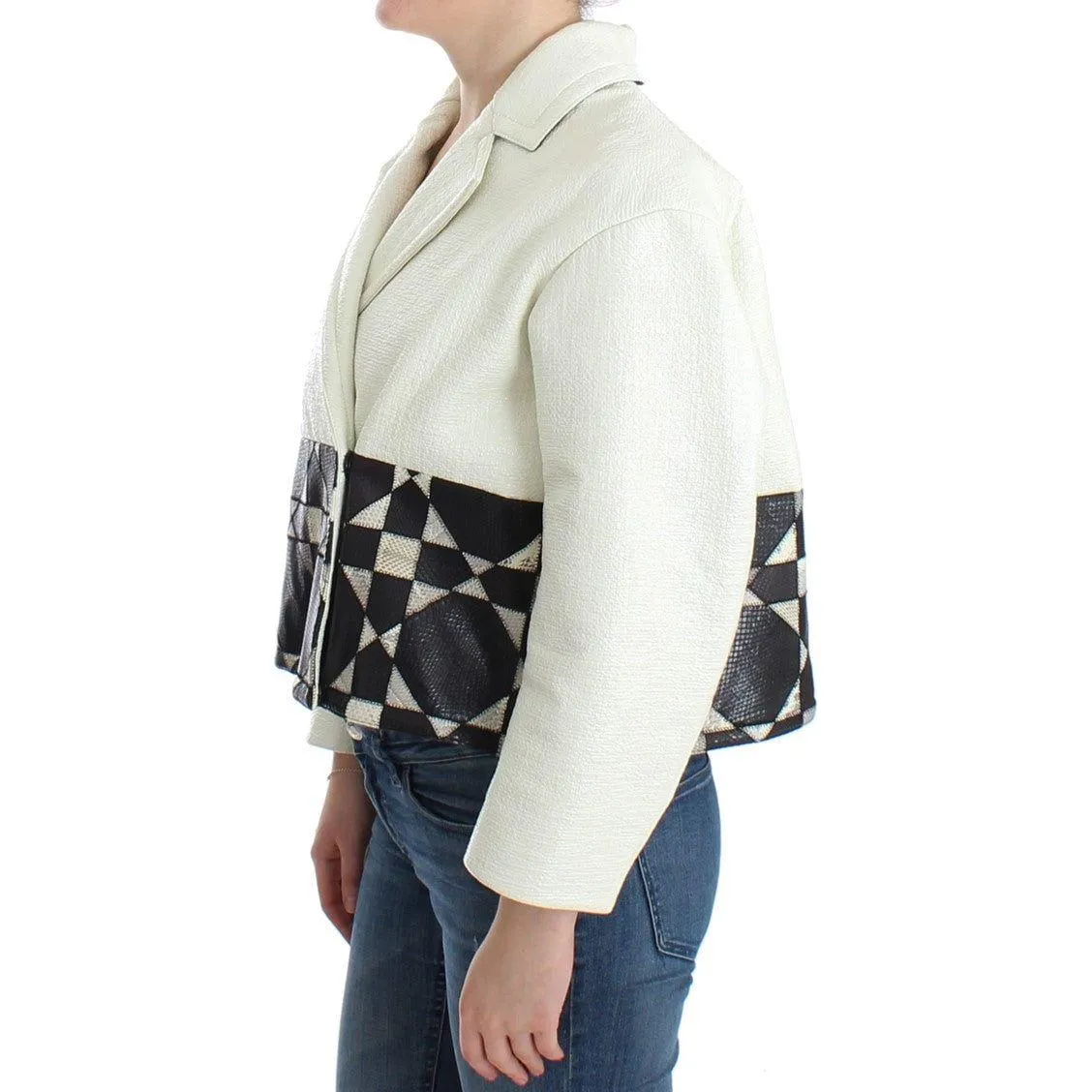 Andrea Pompilio Exclusive Black & White Leather Jacket