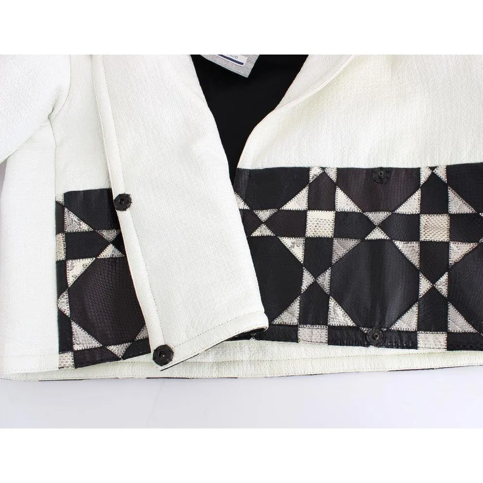 Andrea Pompilio Exclusive Black & White Leather Jacket