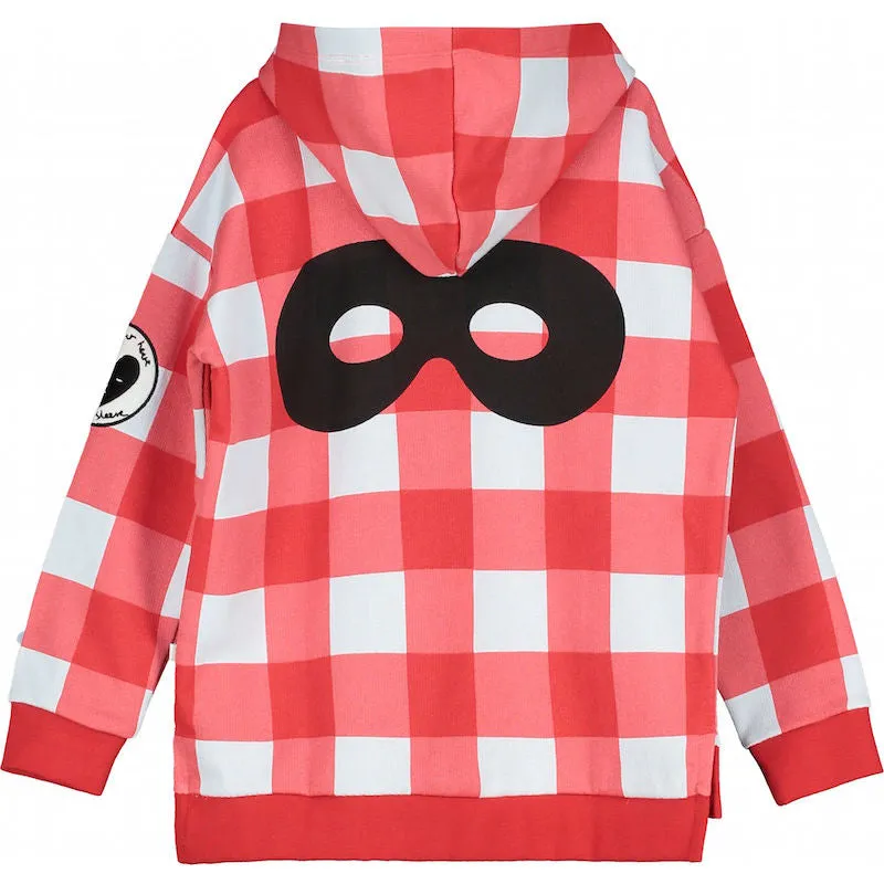 Beau Loves Zip Square Hoodie Gingham