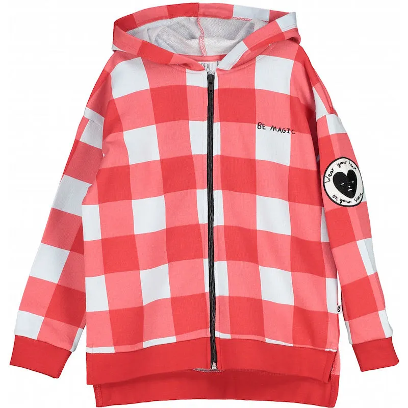 Beau Loves Zip Square Hoodie Gingham