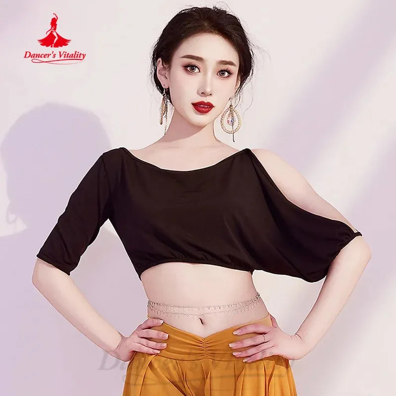 BellyDance Practice Suit Women's Customized Short Sleeved Top Irregular Short Skirt 2pcs Oriental Dance Performance Clothing