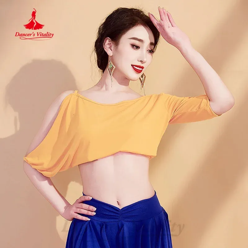 BellyDance Practice Suit Women's Customized Short Sleeved Top Irregular Short Skirt 2pcs Oriental Dance Performance Clothing