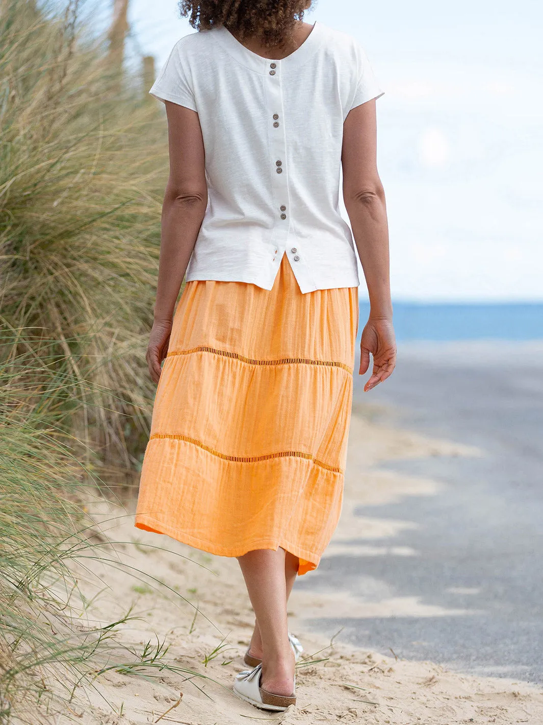 Chickerell tiered muslin skirt