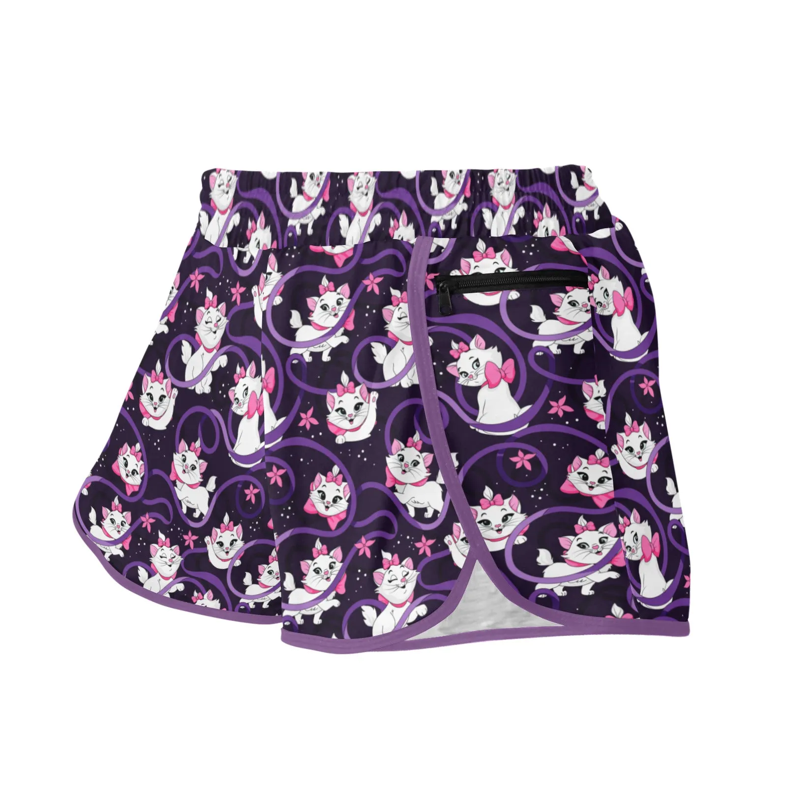 Disney Aristocats Marie Because I'm A Lady Women's Athletic Sports Shorts