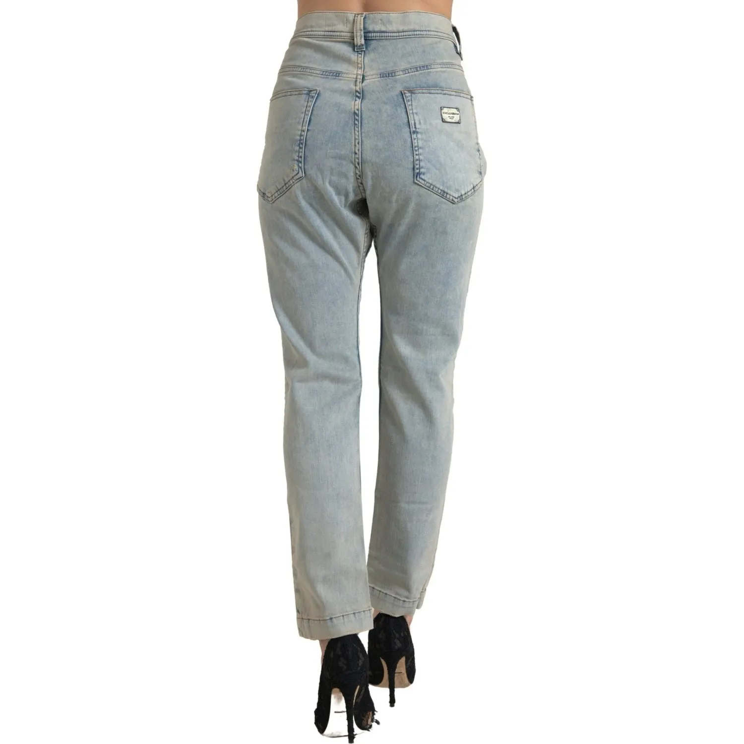 Dolce & Gabbana Chic Mid Waist Skinny Jeans in Blue