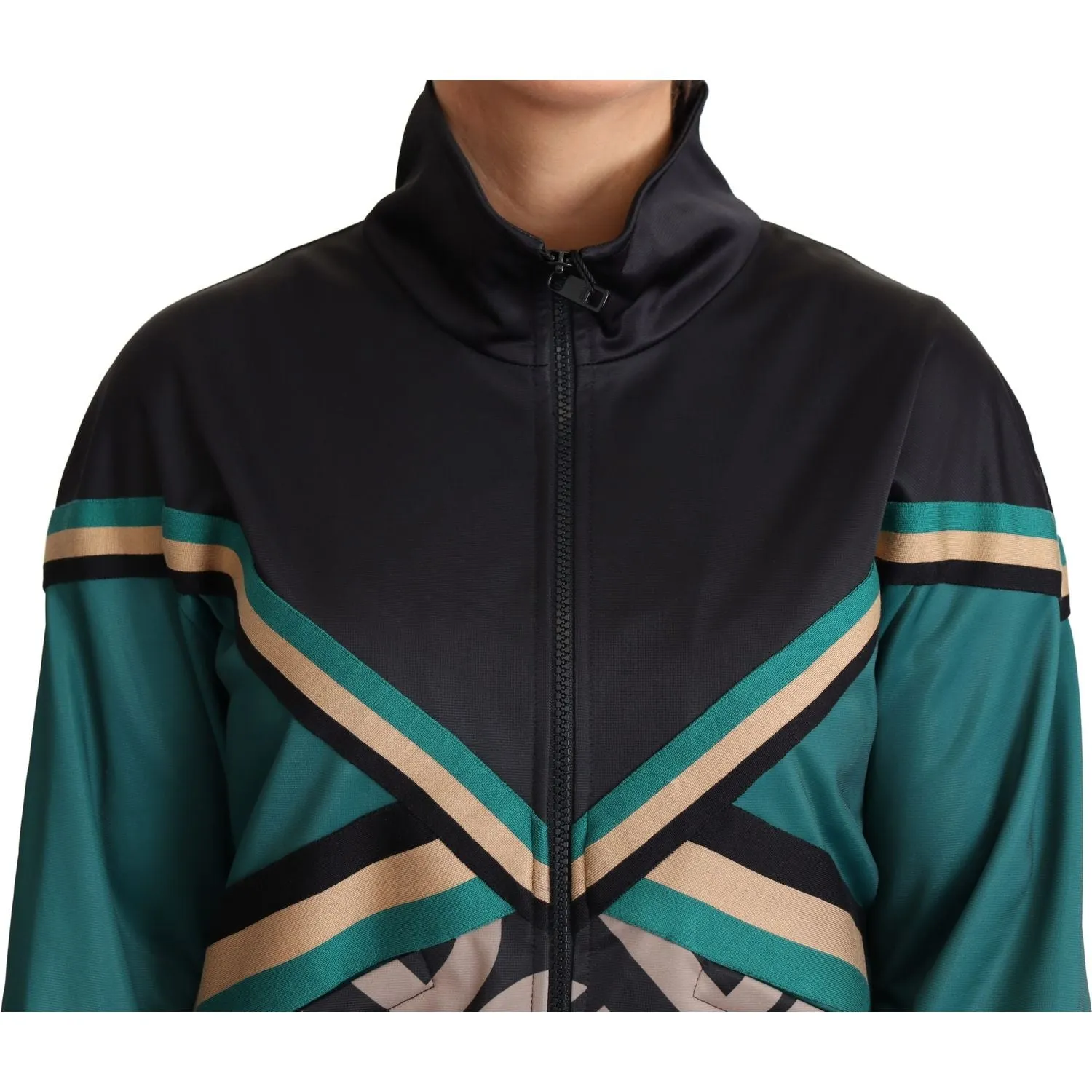 Dolce & Gabbana Chic Multicolor Track Jacket with Logo Mania