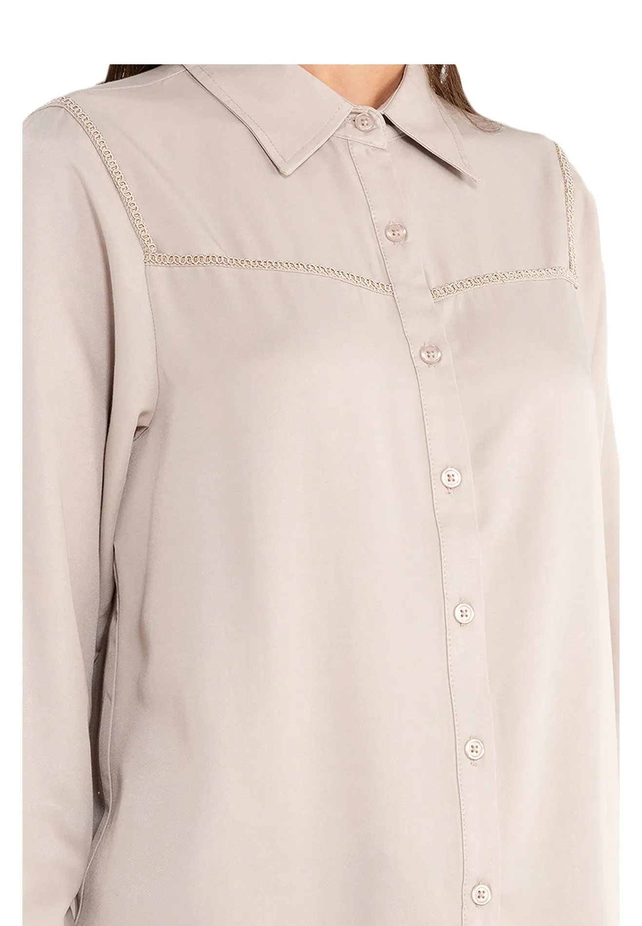 ELLE Apparel Button Up Blouse