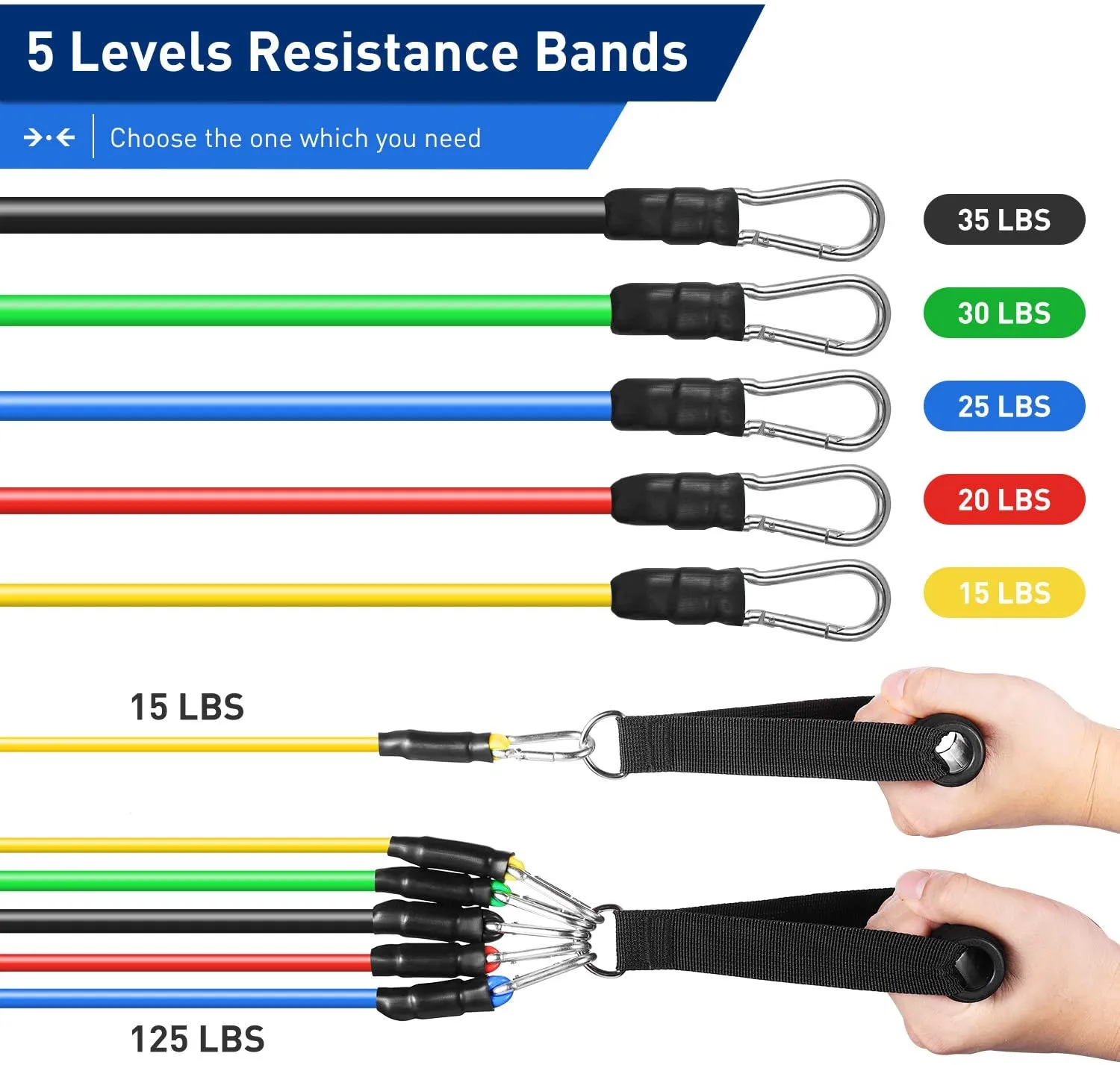 Exercise Resistance Bands Set 11 pcs