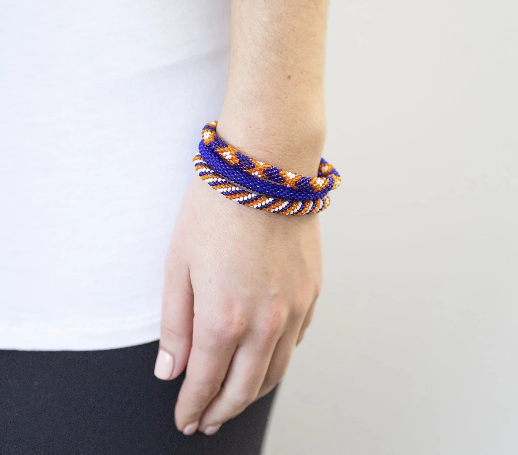 Game Day Roll-On® Bracelets <br> Orange & Navy