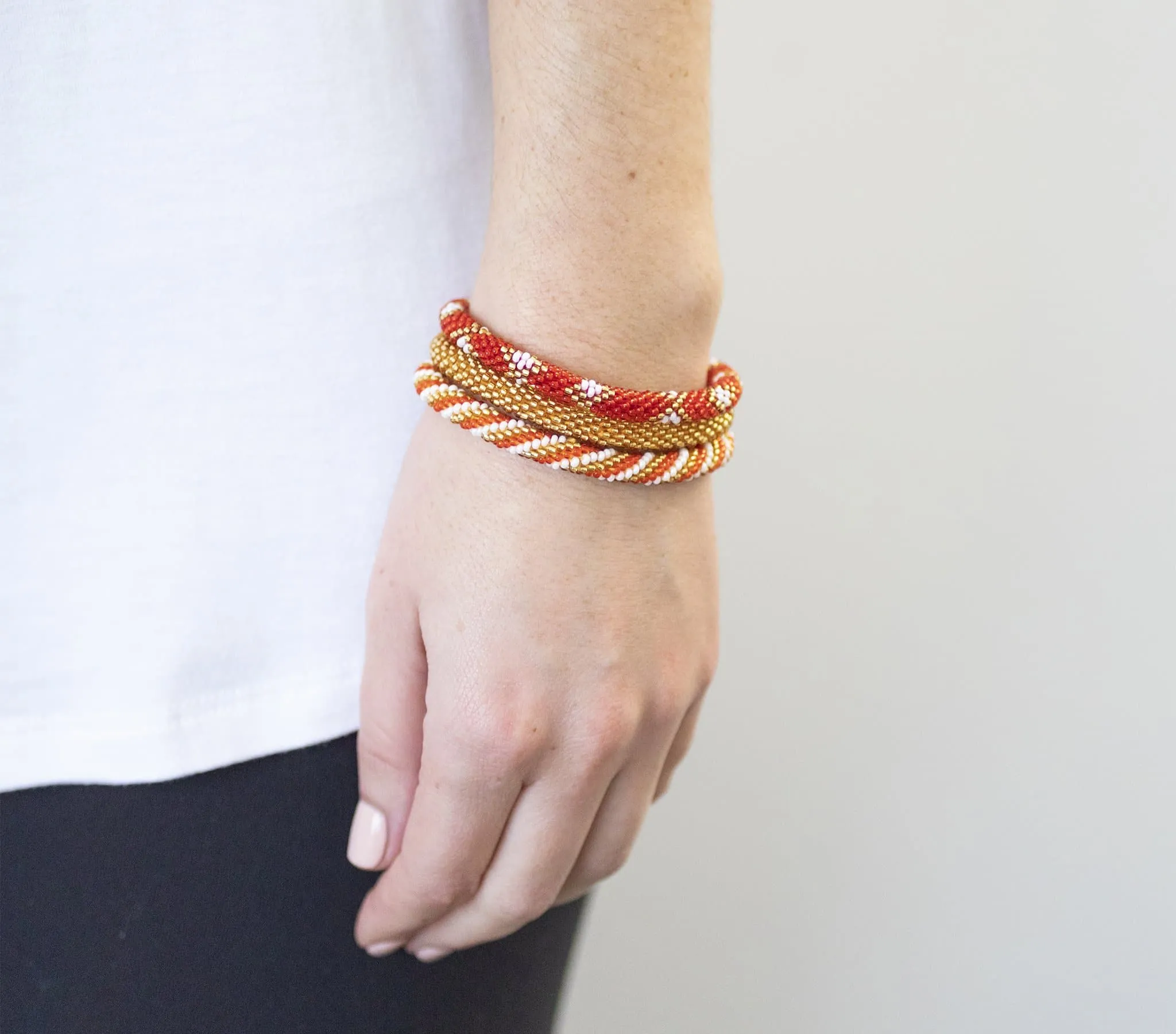 Game Day Roll-On® Bracelets <br> Red & Gold