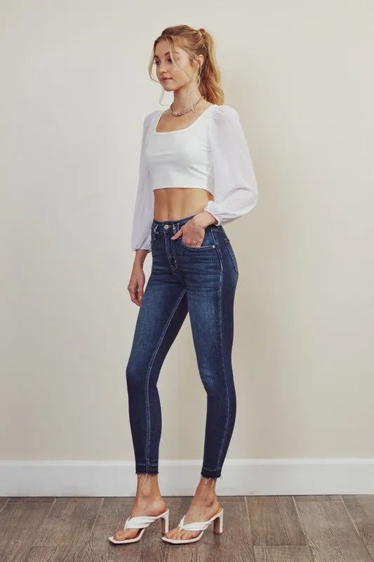 High Rise Ankle Skinny Jeans