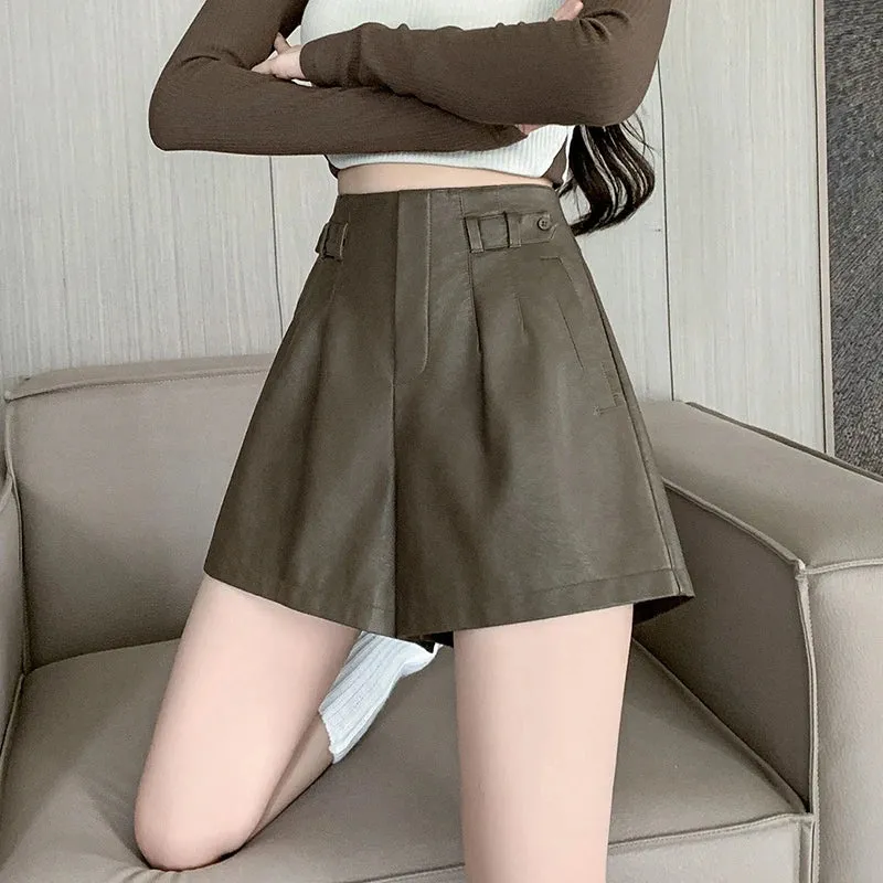 High Waist Wide-leg Casual Boots Short for Autumn Winter