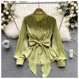 Jade Silk Blouse