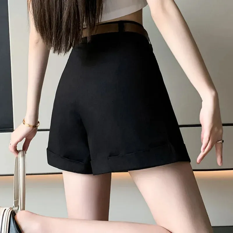 Korean Chic High Waist A-line Loose Short