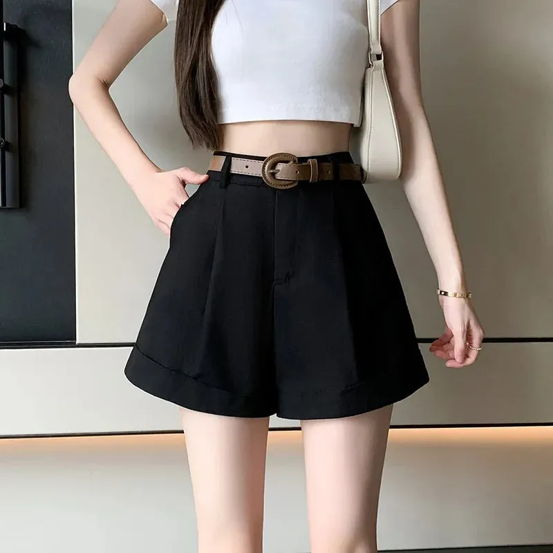 Korean Chic High Waist A-line Loose Short