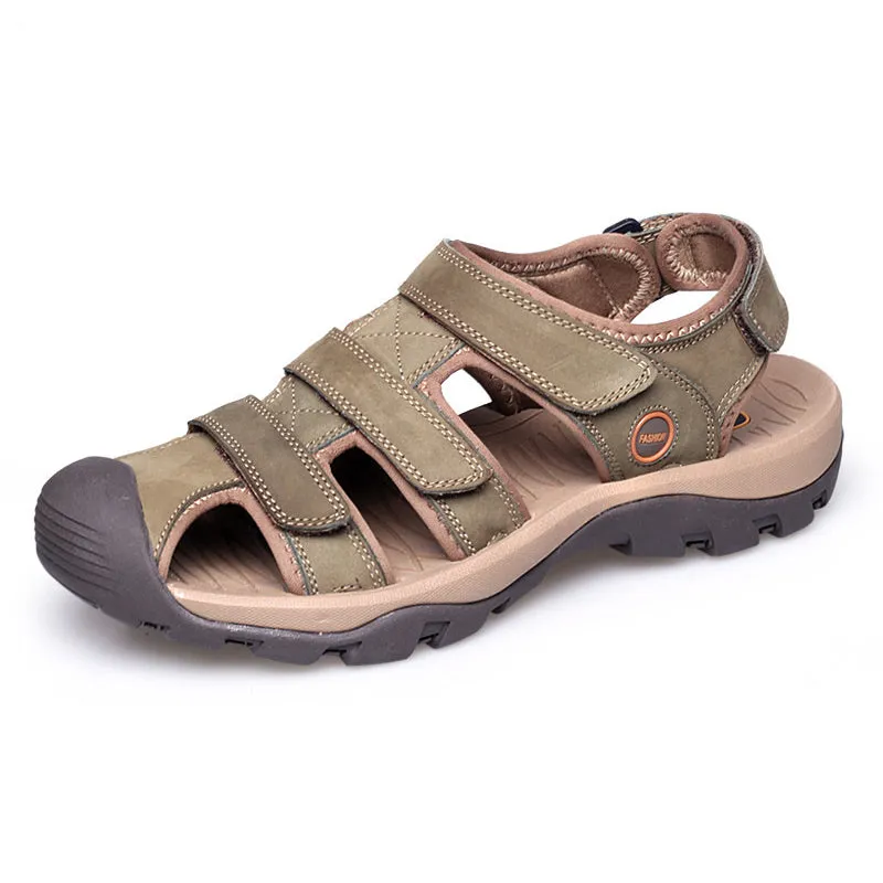 Men's Genuine Leather Soft Bottom Outdoor Casual Sandals