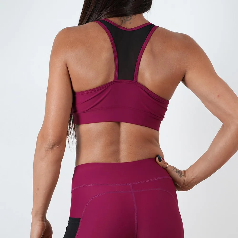 Mesh Top Sports Bra