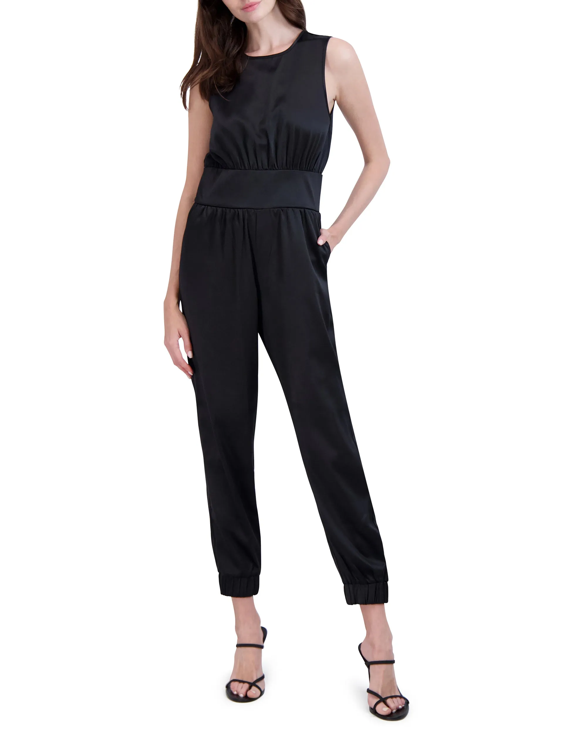 Ookie & Lala Sleeveless Satin Jumpsuit