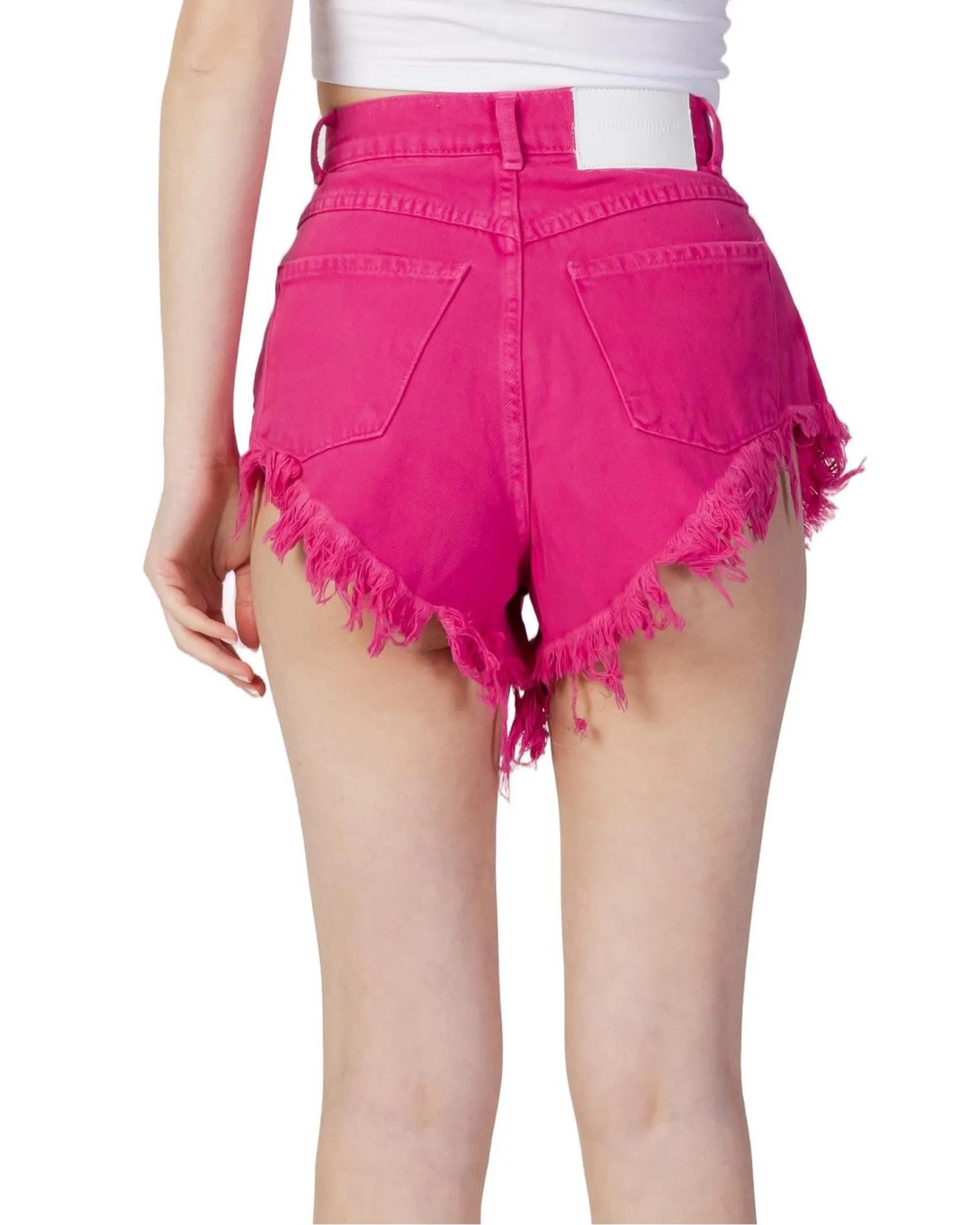 Plain Shorts with Zip and Button Fastening