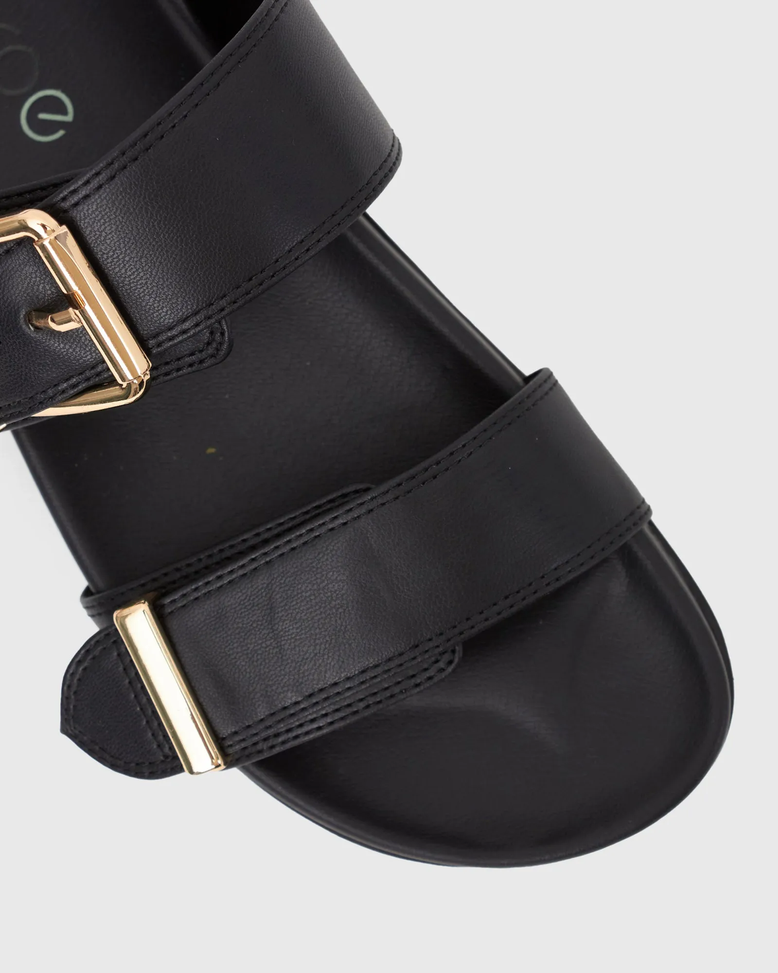 PRE-ORDER EBONY Vegan Buckled Strap Sandals