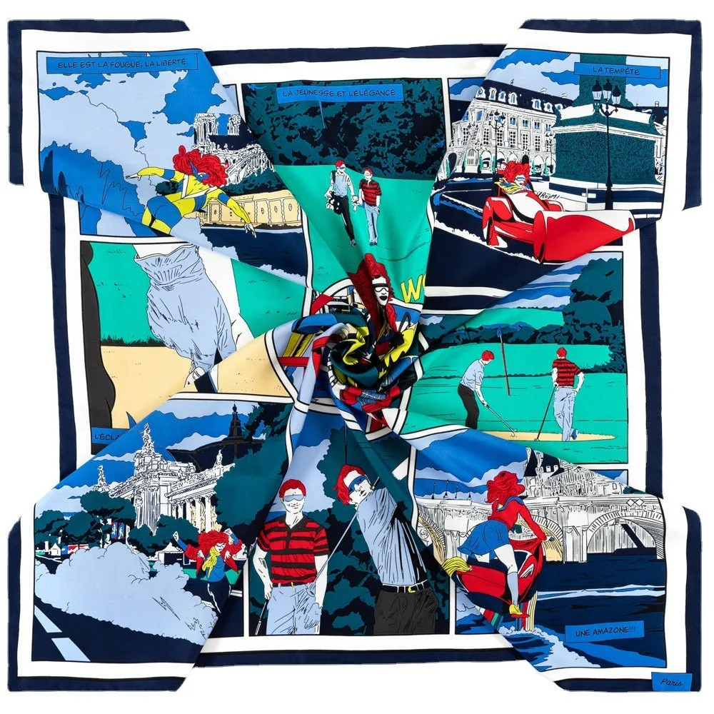 Pre Order:  Twill Sports Picture Printed Scarf