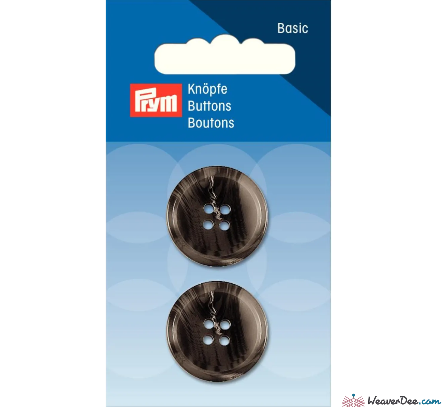 PRYM Menswear Buttons - Dark Grey