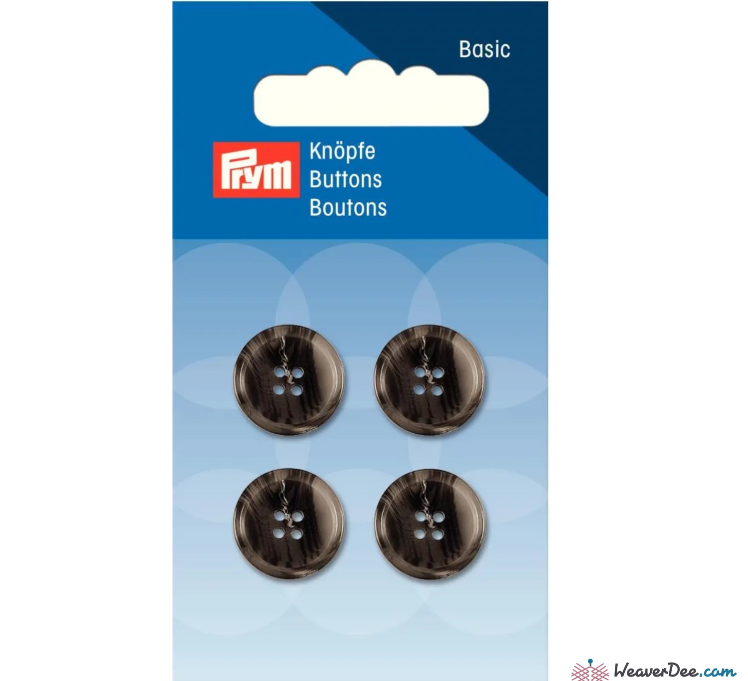 PRYM Menswear Buttons - Dark Grey