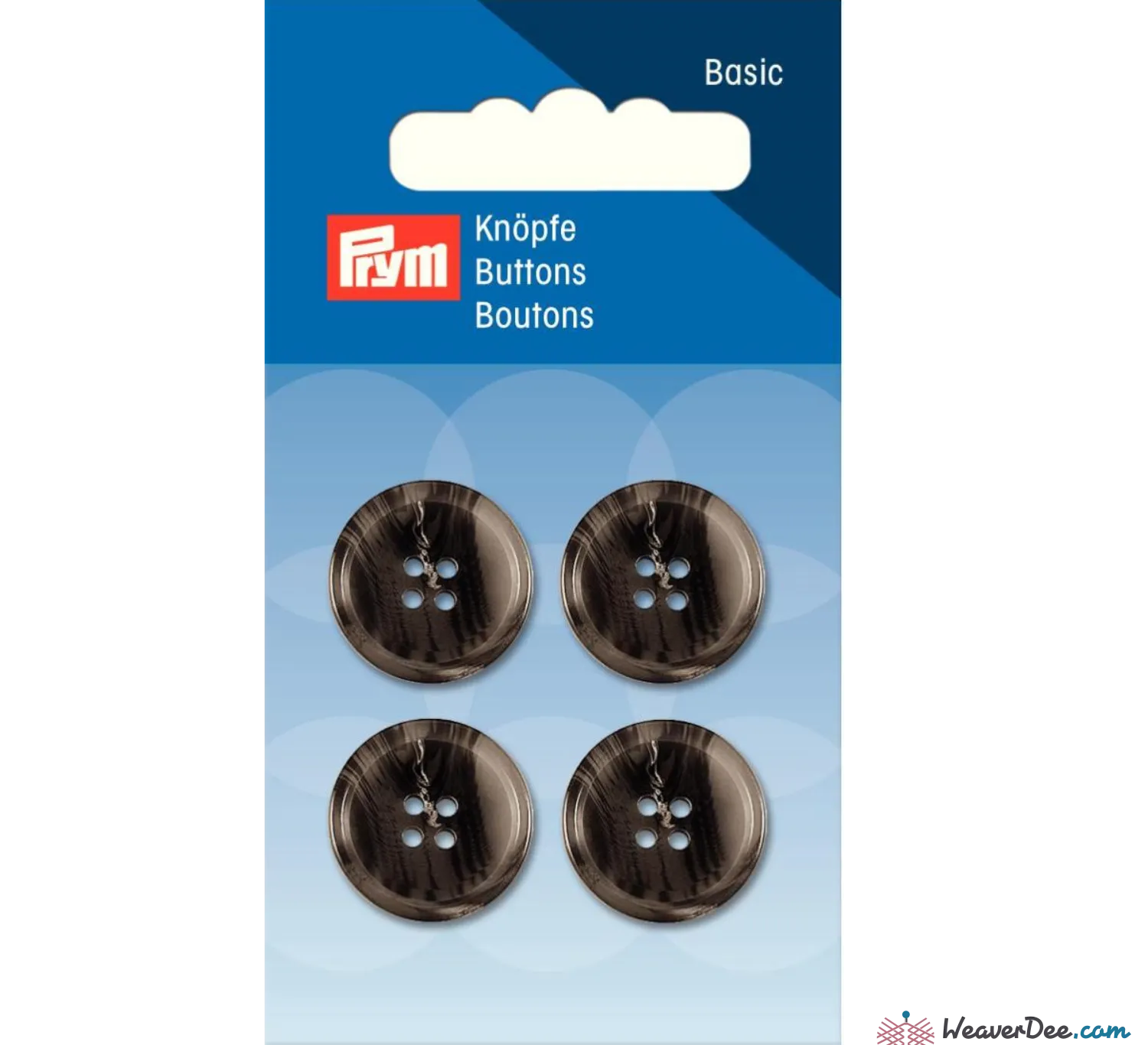 PRYM Menswear Buttons - Dark Grey