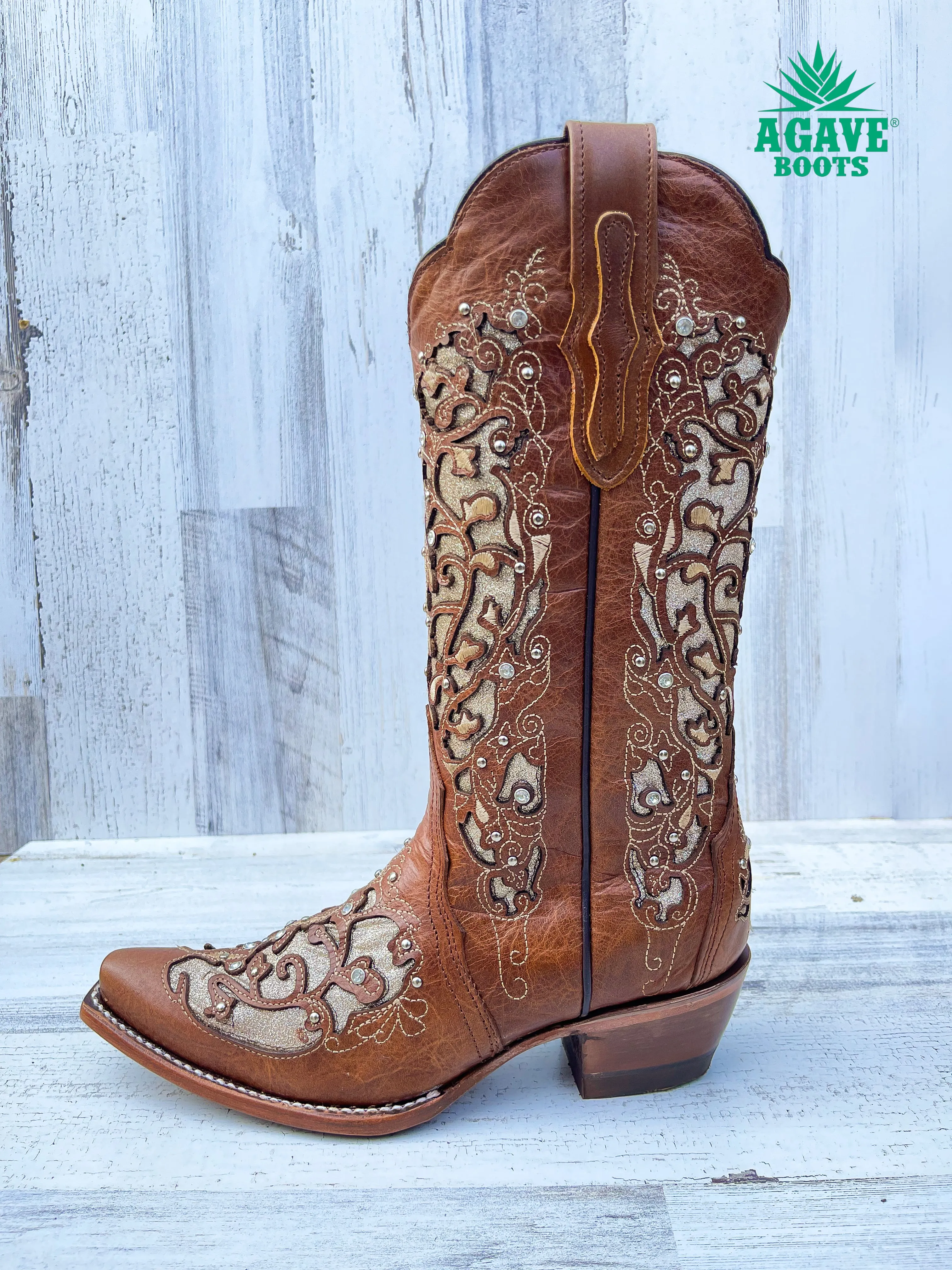 "CLARISSA" BROWN | WOMEN SNIP TOE BOOTS