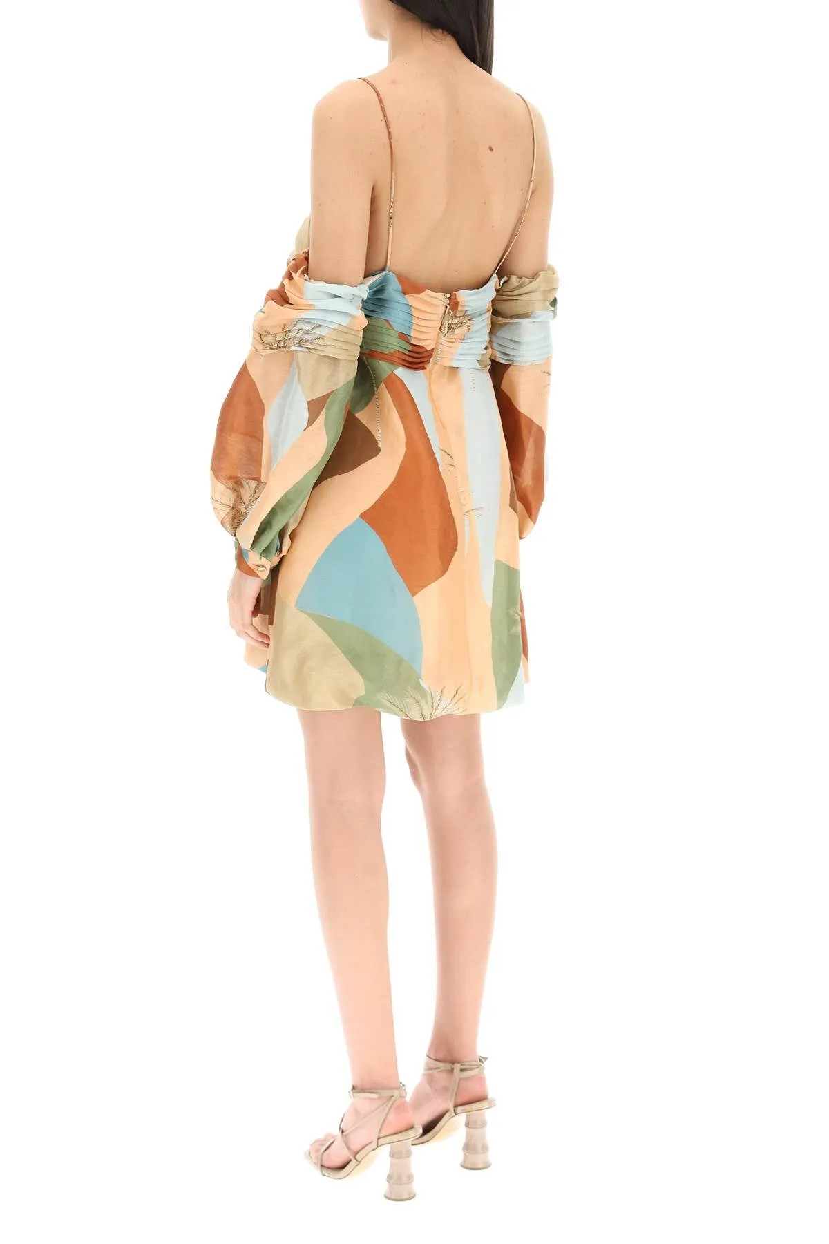 Raquel diniz 'abby' linen silk mini dress