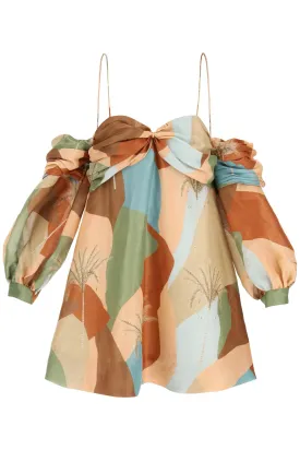 Raquel diniz 'abby' linen silk mini dress