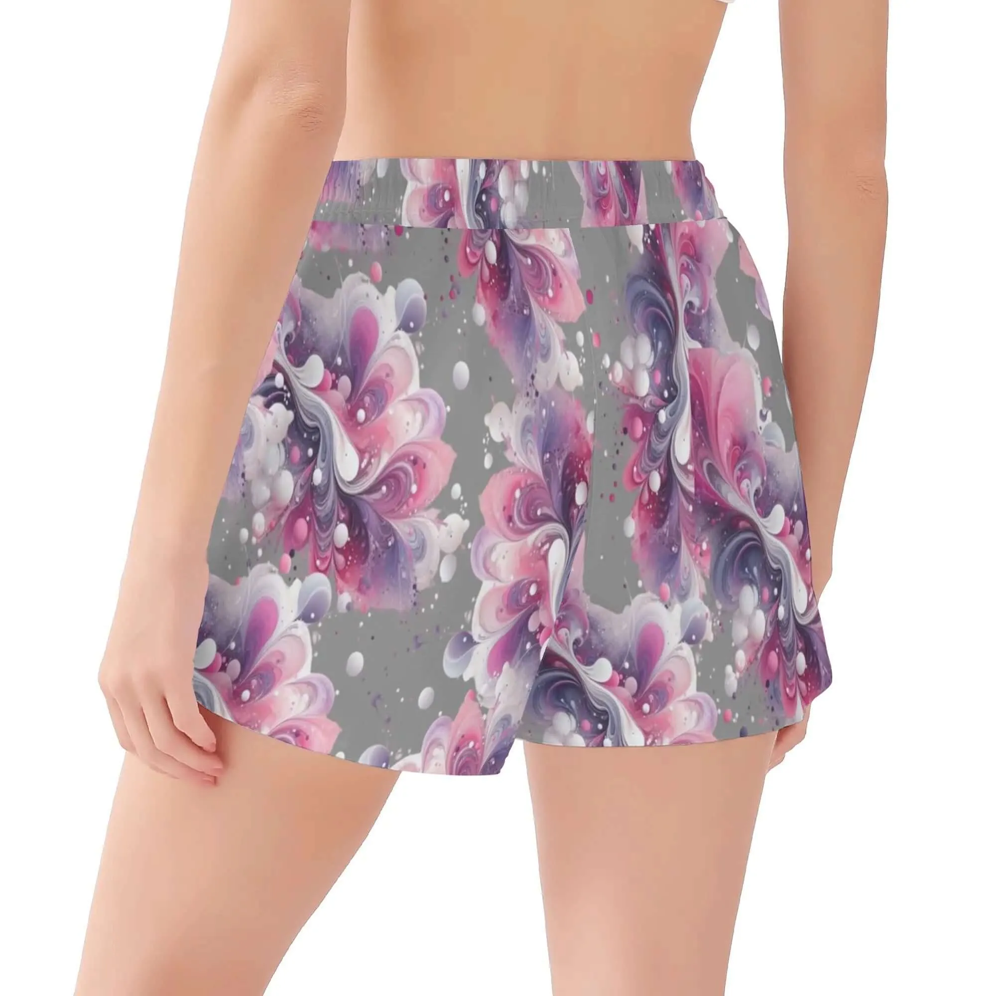 Splatter Womens Casual Beach Shorts