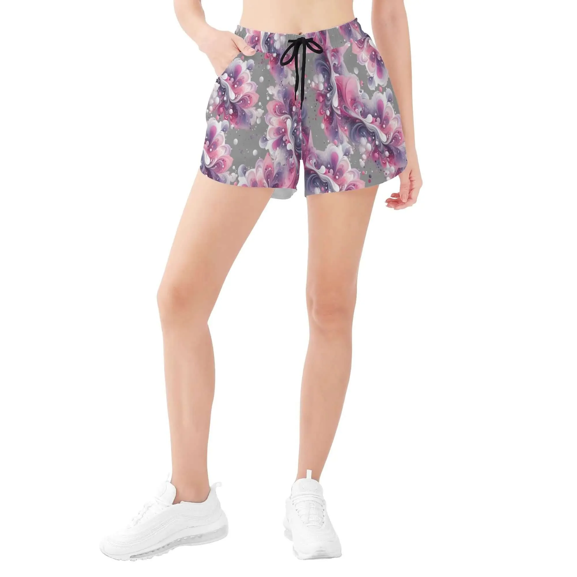 Splatter Womens Casual Beach Shorts