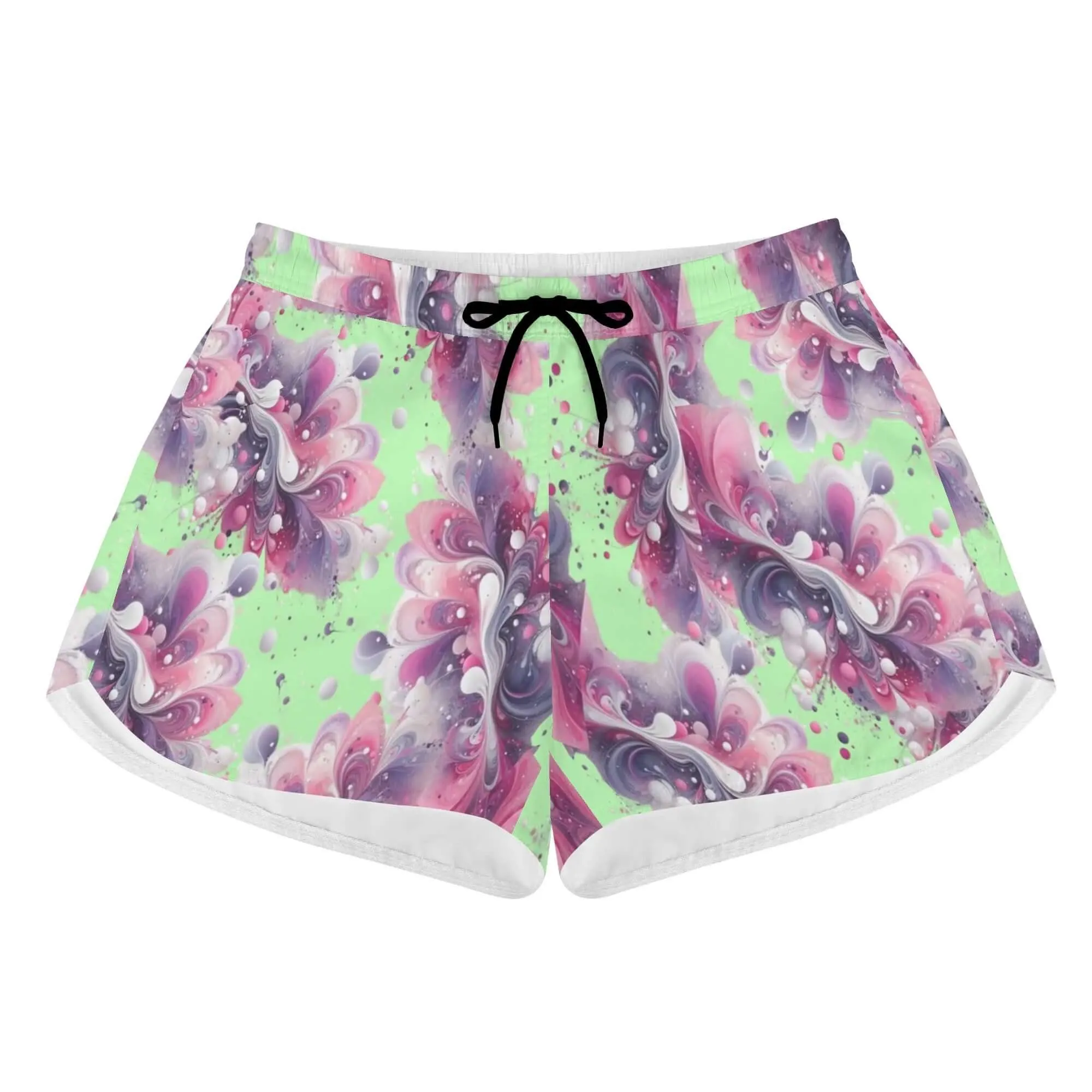 Splatter Womens Casual Beach Shorts