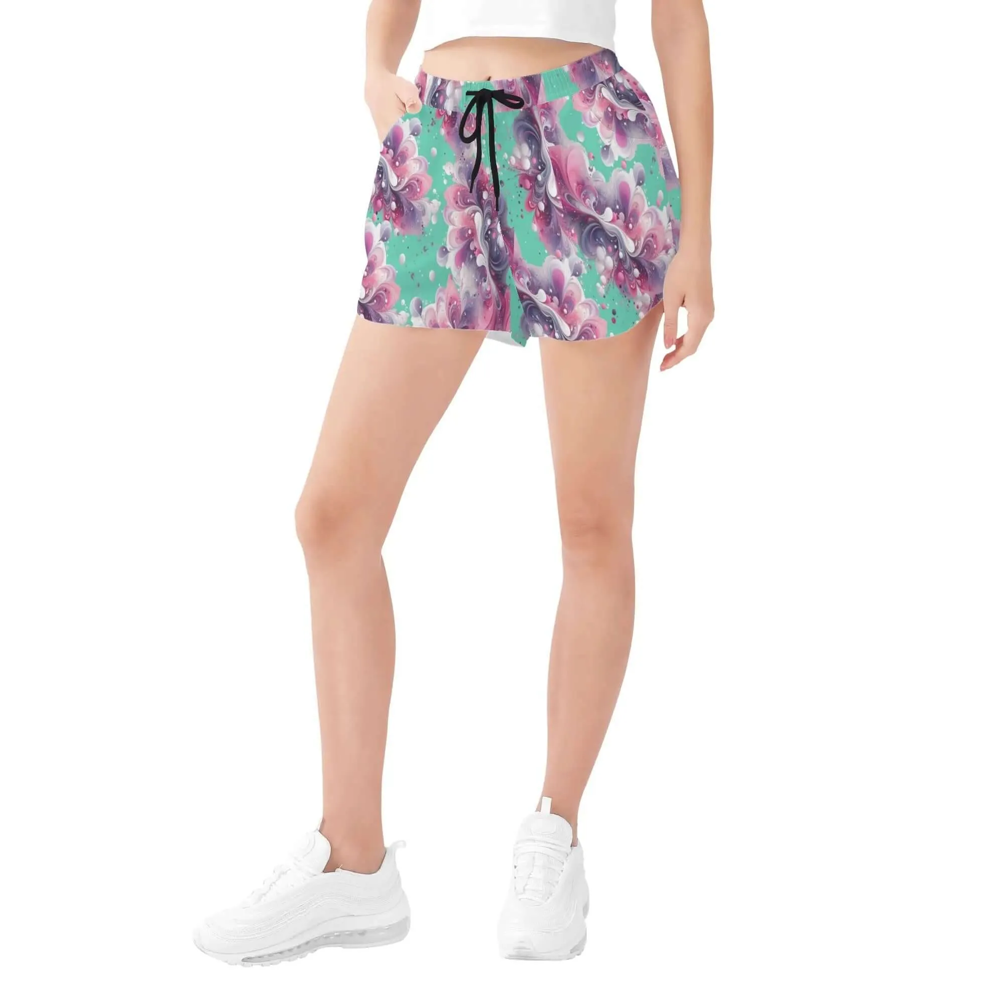 Splatter Womens Casual Beach Shorts