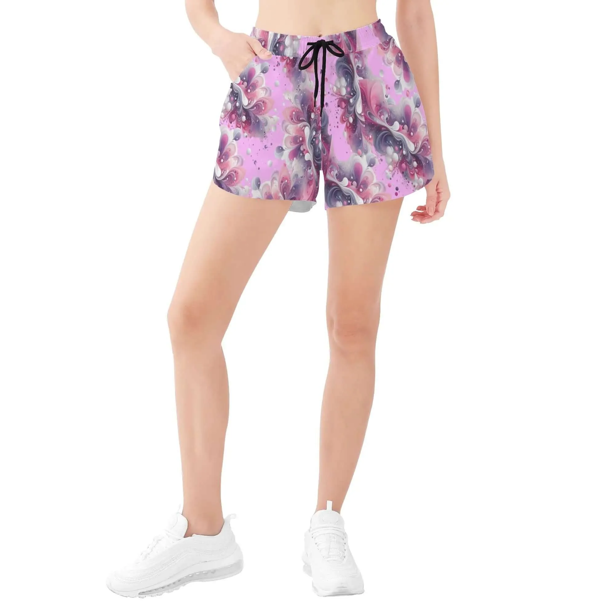 Splatter Womens Casual Beach Shorts