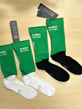 Team Jumbo Visma AGU Aero Socks Green TDF