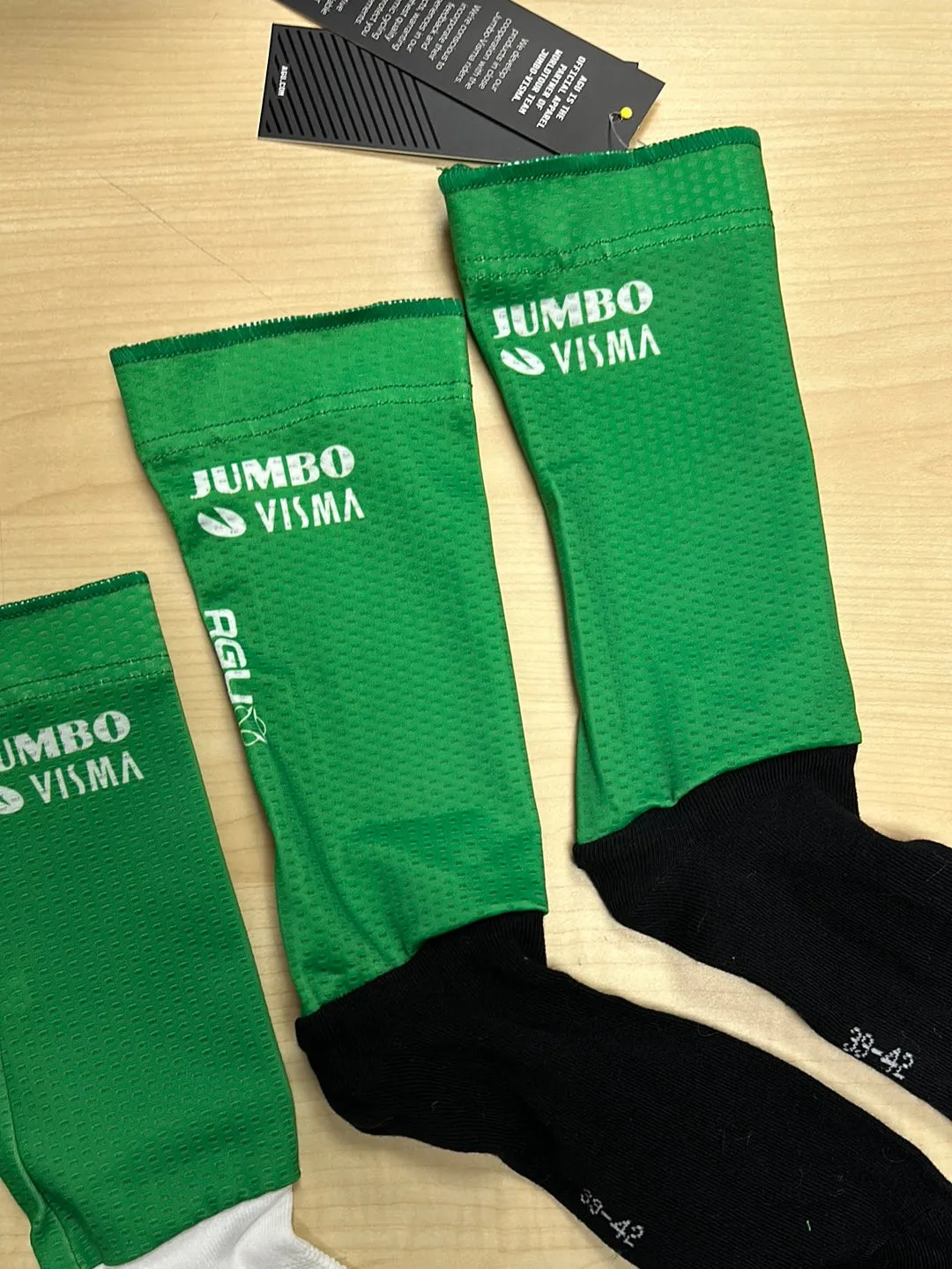 Team Jumbo Visma AGU Aero Socks Green TDF