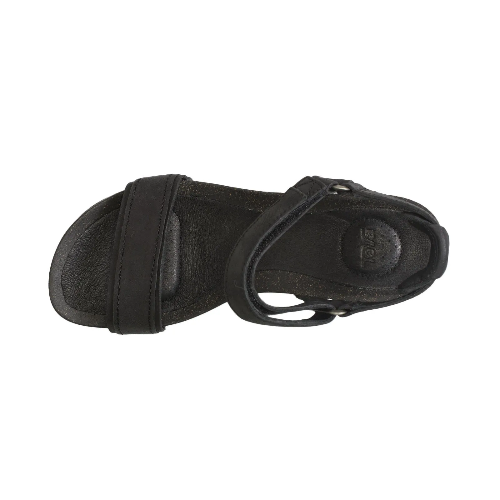 Teva Ysidro Stitch Wedge Black Sandals