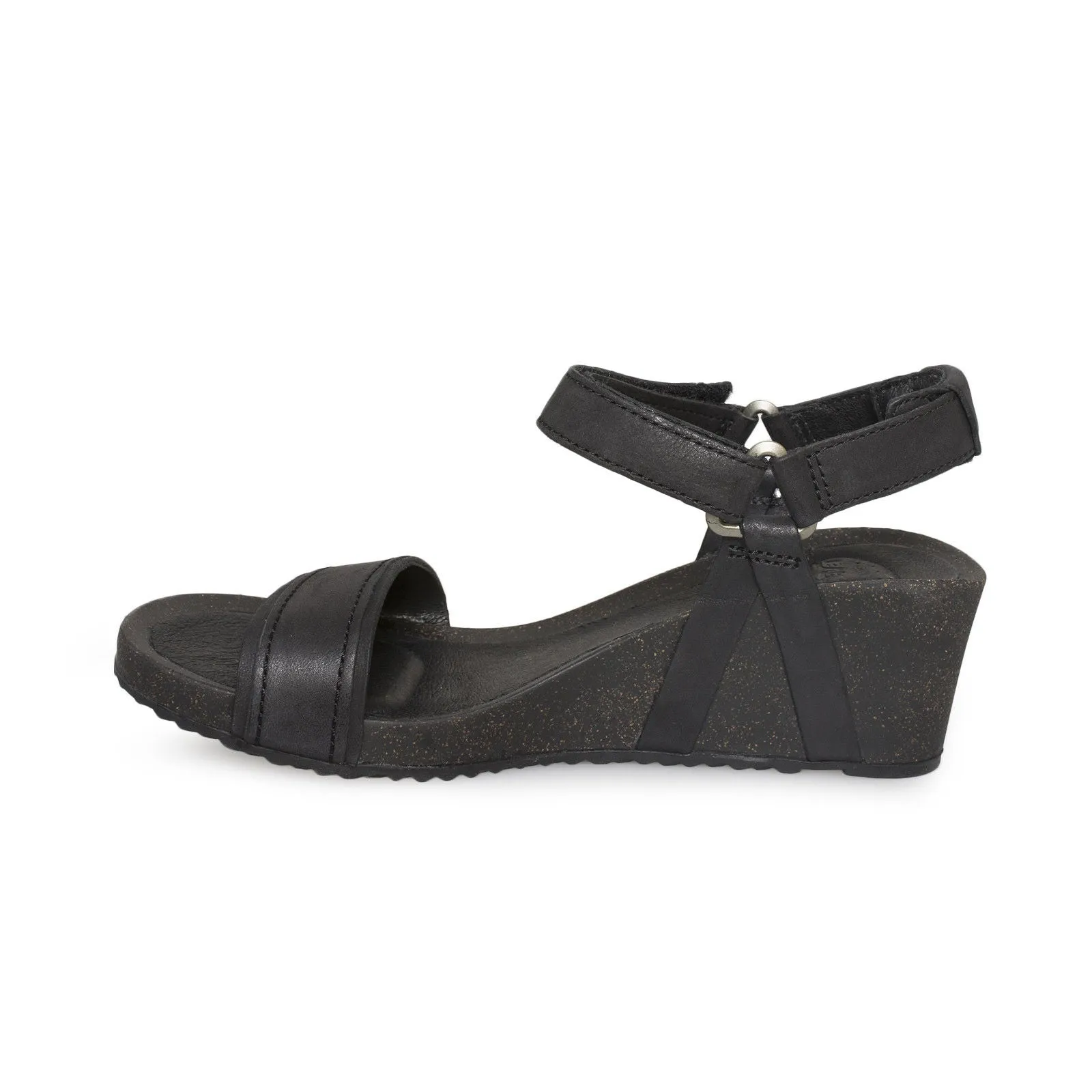 Teva Ysidro Stitch Wedge Black Sandals