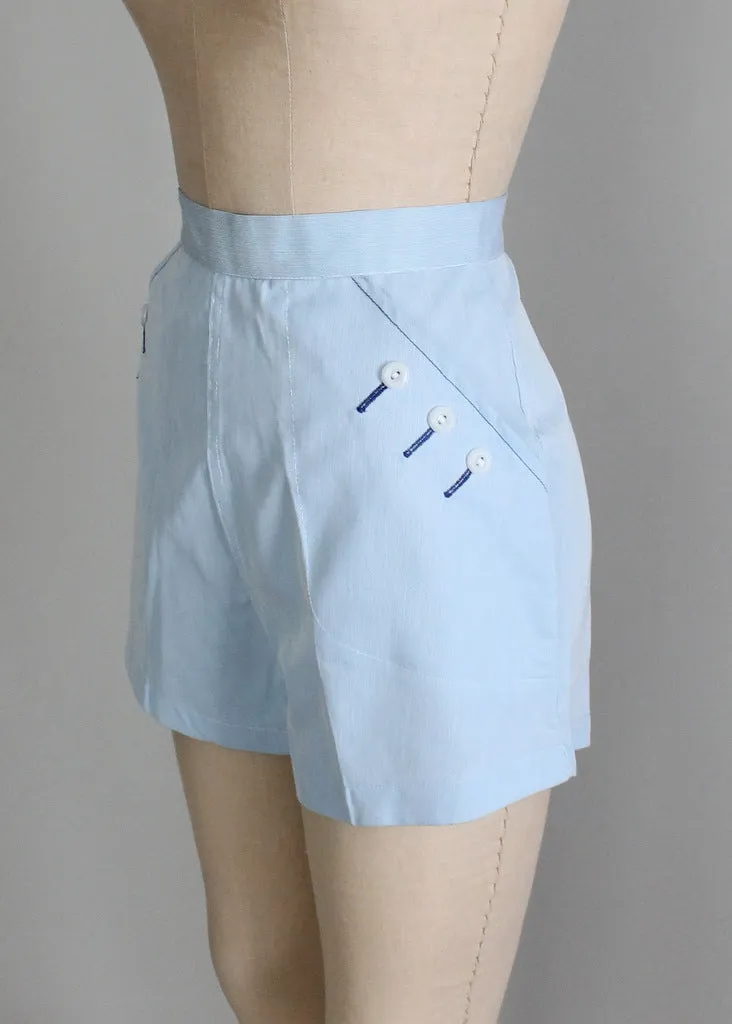 Vintage 1950s Striped Pin-Up Shorts