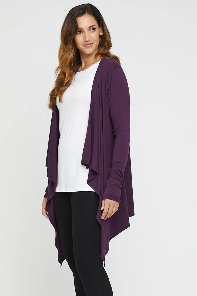 Waterfall Cardigan - Plum