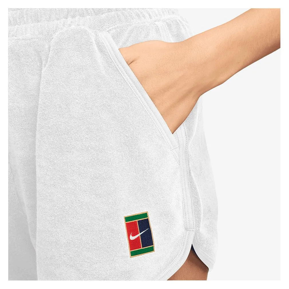 Women`s Court Heritage Mid-Rise Tennis Shorts White