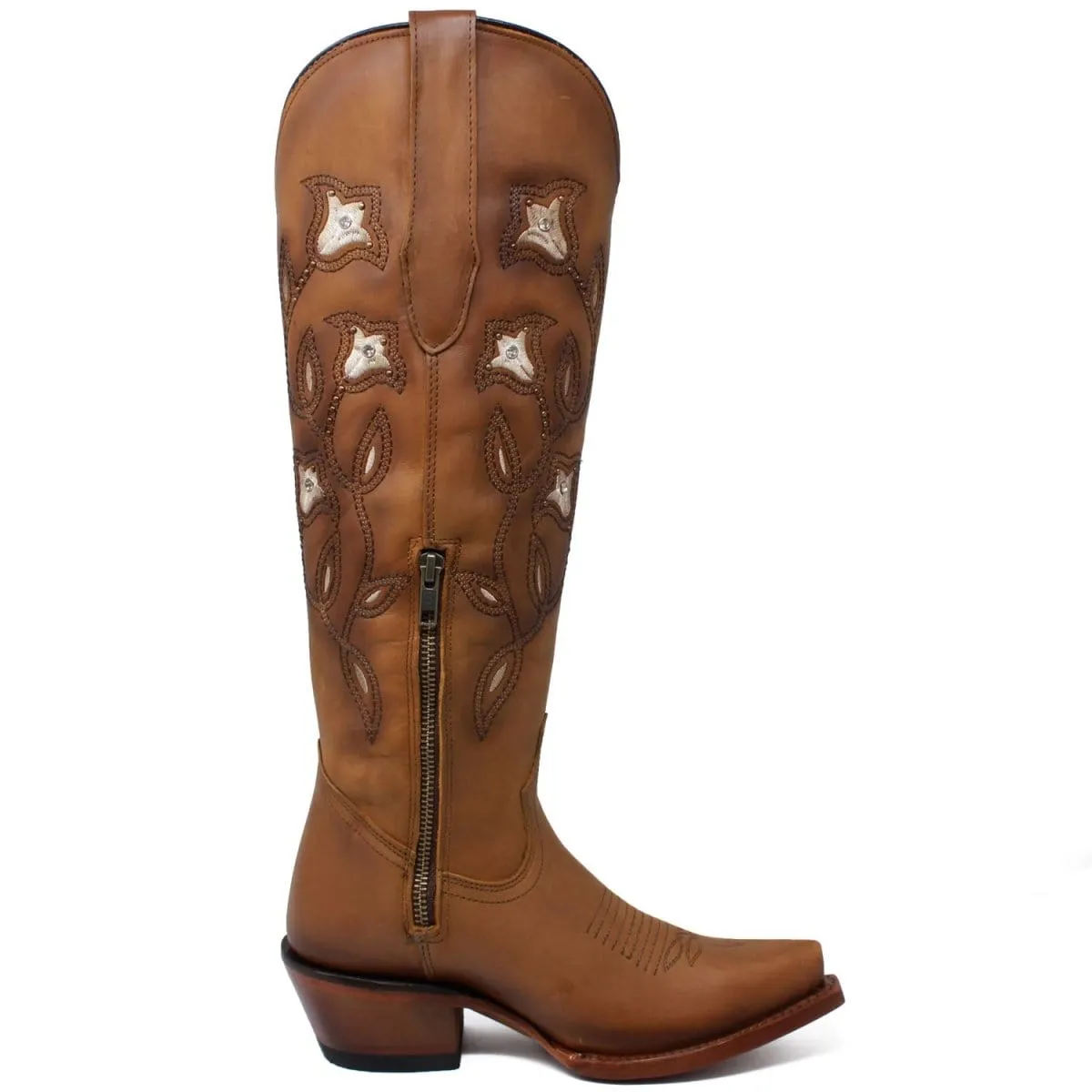 Women's Quincy Leather Snip Toe High Boot Q34T8331